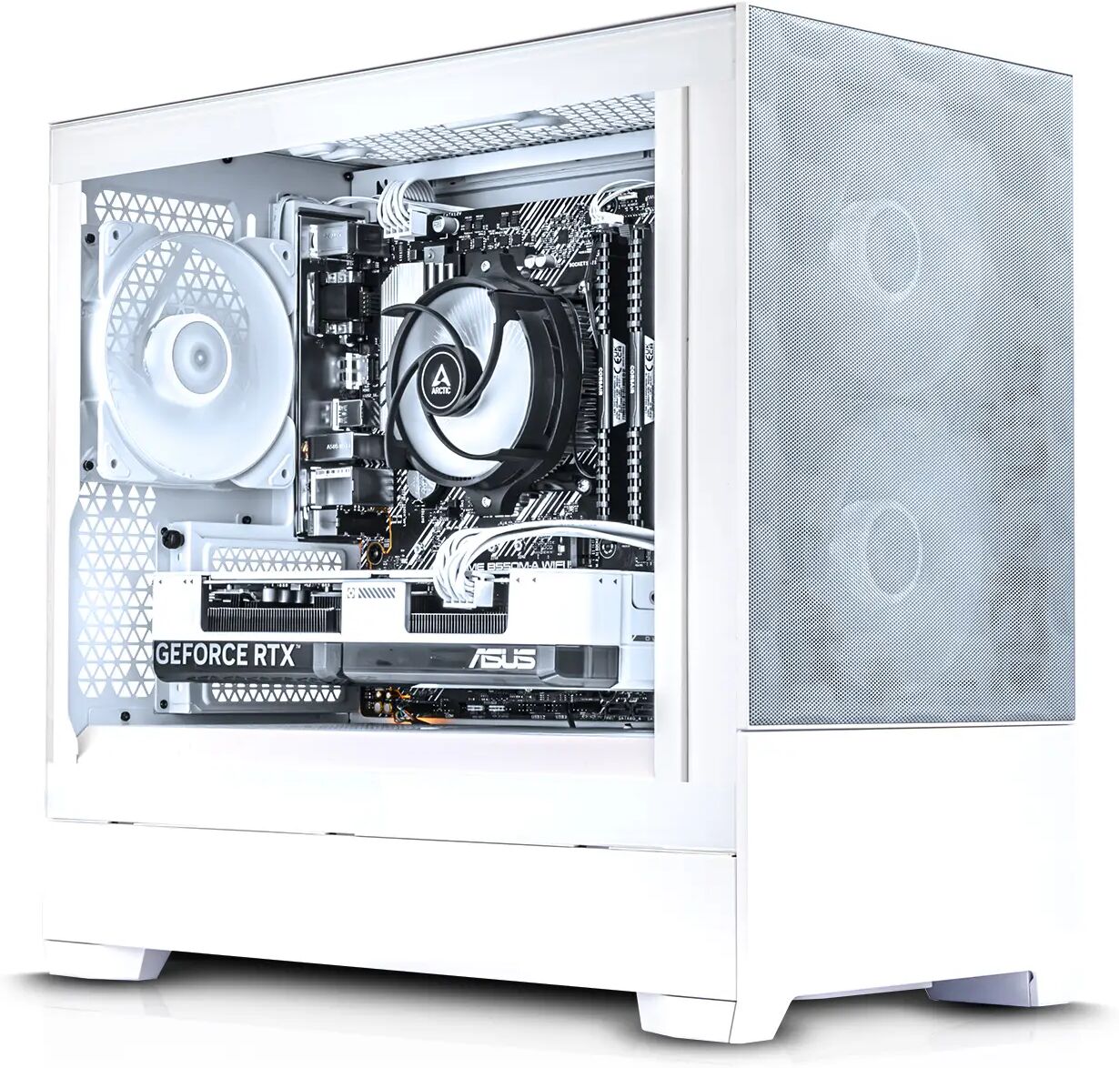 AWD-IT FROST Ryzen 5 5500 6 Core NVIDIA RTX 4060 8GB White Desktop PC for Gaming