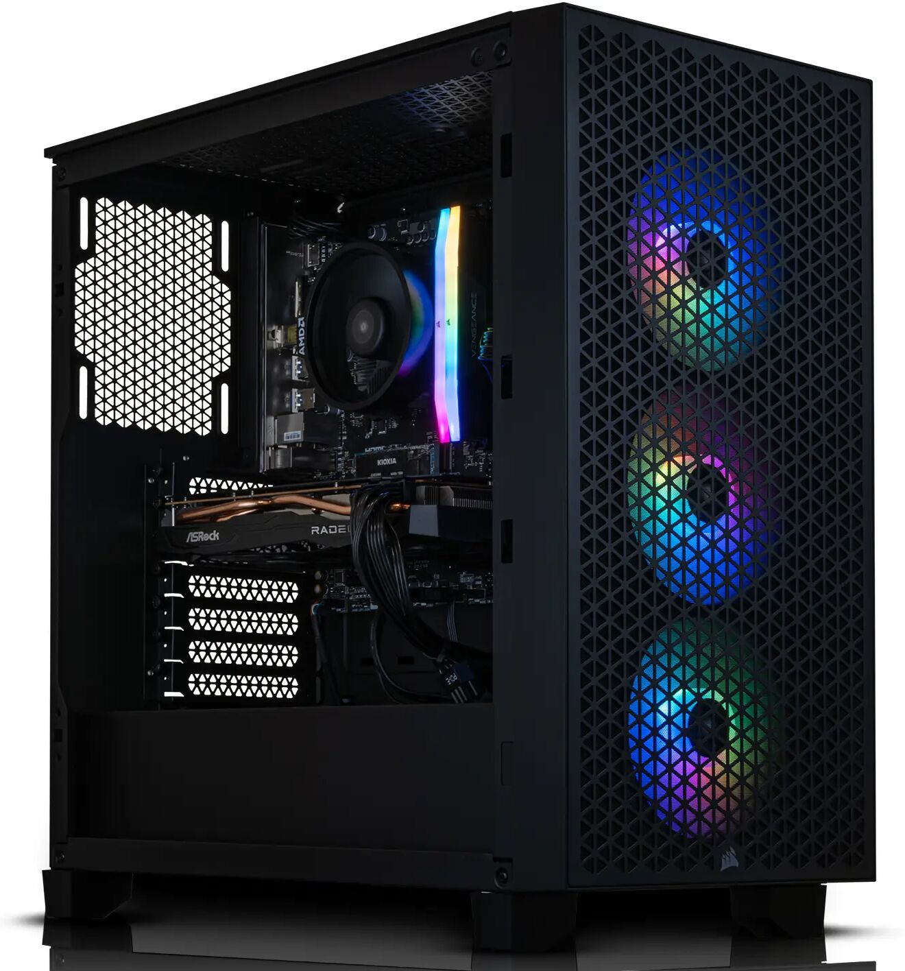 AWD-IT 3000D RGB Ryzen 5 5500 Six Core Radeon RX 6750XT 12GB Desktop PC for Gaming