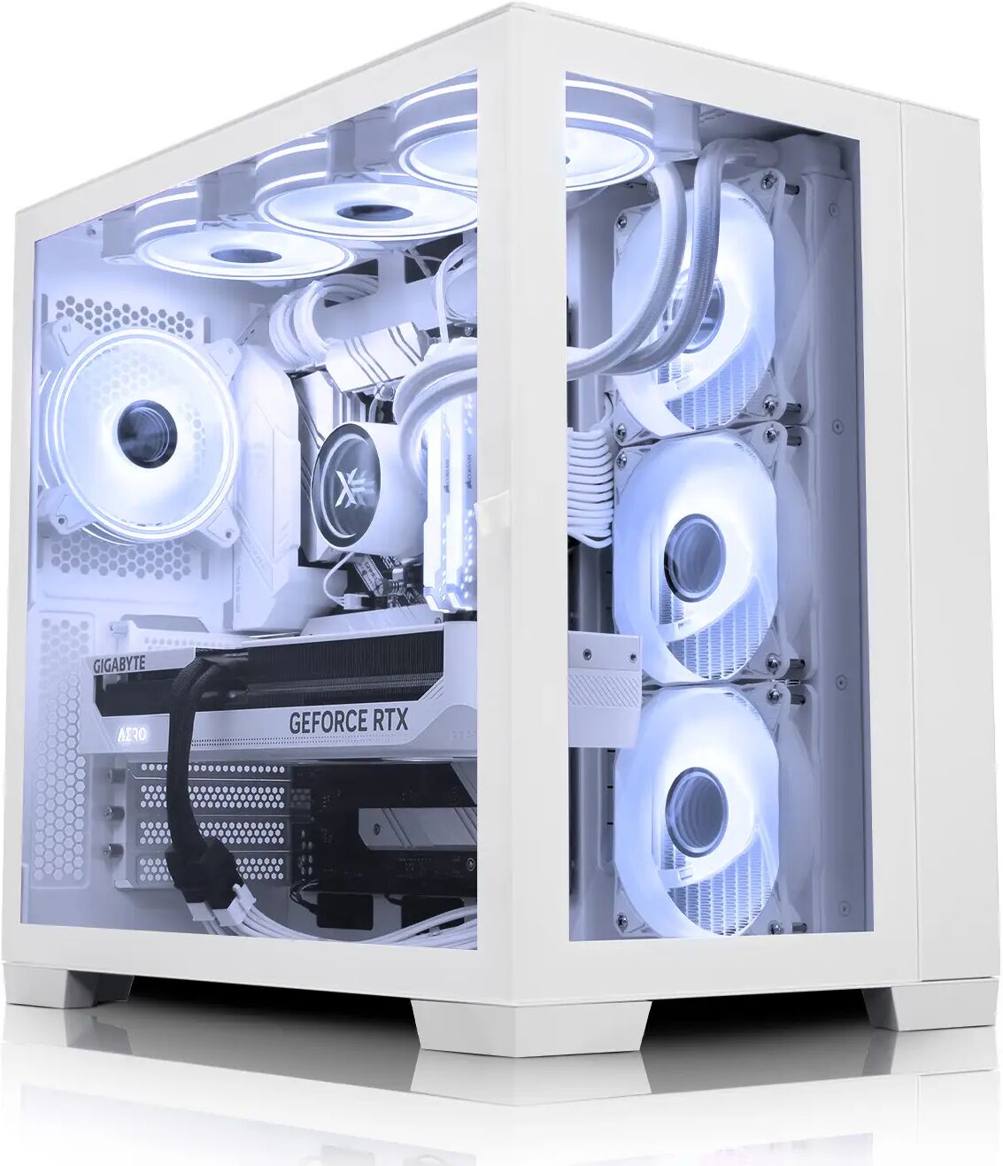 AWD-IT X= CUBE White Intel i5 13600KF 14 Core NVIDIA RTX 4060 Ti 8GB Desktop PC for Gaming