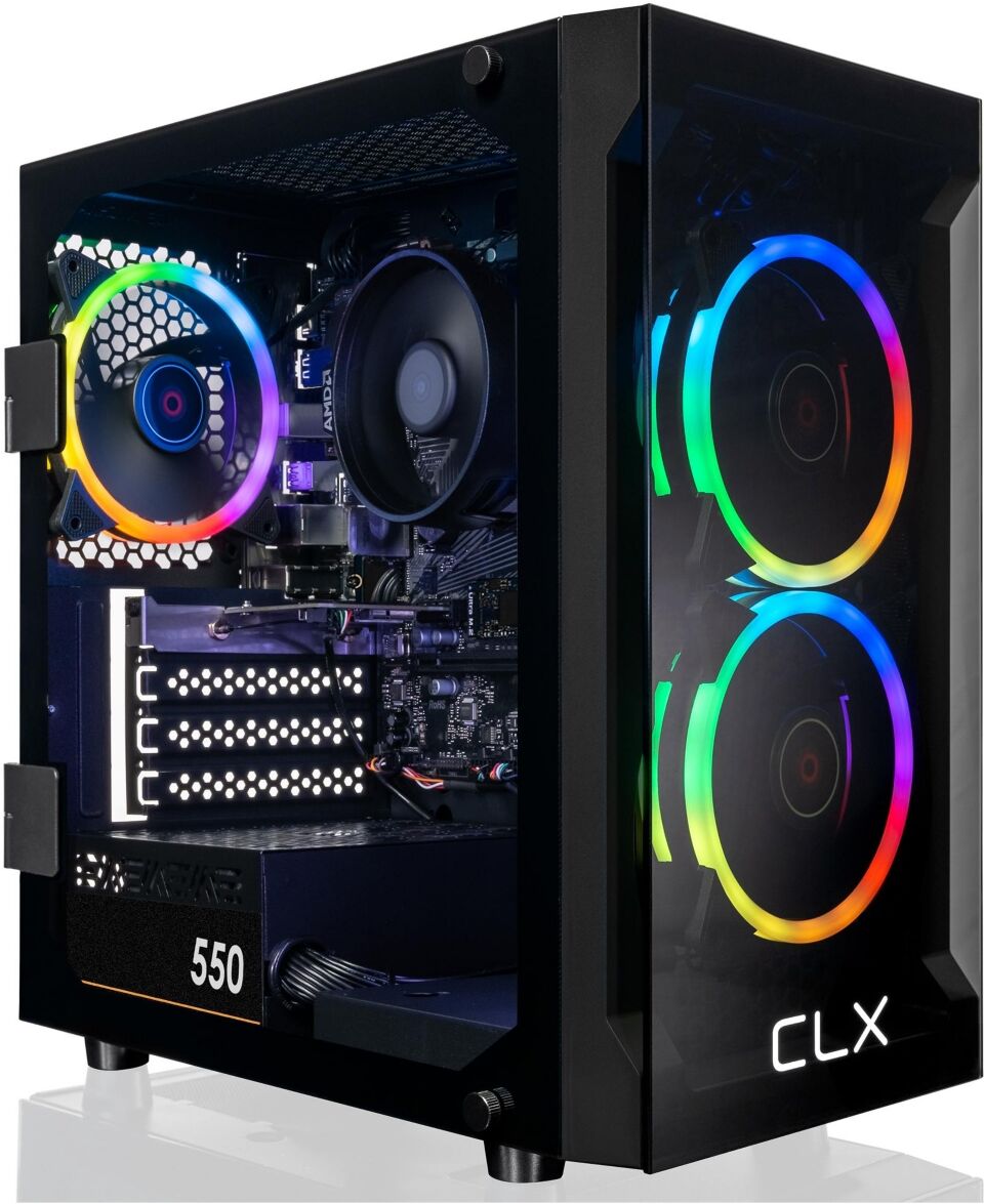 Clx Set Gaming Desktop - Amd Ryzen 7 5700G 3.8GHz 8-Core Processor, 16GB DDR4 Memory, Radeon Vega 8 2GB Shared Graphics, 1TB Ssd, WiFi, Windows 11 Hom