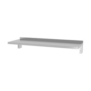 Edelstahl Gastro-Wandboard verstärkt an Konsole (2 Konsolen)   AISI 430 Qualität    BxT 150x40