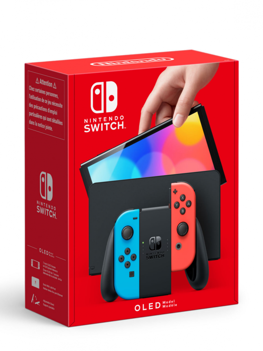 conquest Spielekonsole Nintendo Switch OLED model - Neon blue/Neon red