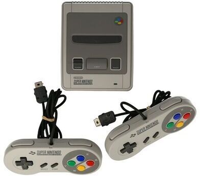 Super Nintendo Classic Mini   grau   2 Controller