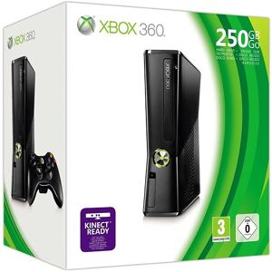 Microsoft Xbox 360 Slimline Piano Black Basenhet 250GB HDD - Xbox 360 (brugt)