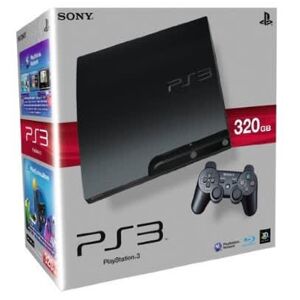 Sony Playstation 3 Slim 320GB Basenhet - Charcoal Black - Playstation 3 (brugt)