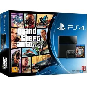 SONY PLAYSTATION 4 500GB + GTA 5 (ps4) ( brugt, god stand )