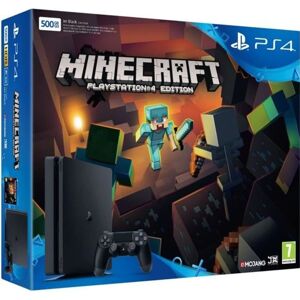 Sony PLAYSTATION 4 Slim 500 Go + Minecraft ( ps4) ( brugt, god stand)