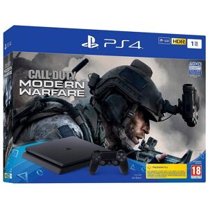 playstation 4 slim 1to + call of duty modern warfare ( ps4 brugt, god stand )