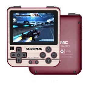 High Discount ANBERNIC RG280V 2.8 Inch Screen Open Source Handheld Game Console 4700 Dual Core CPU 16G (Gold)