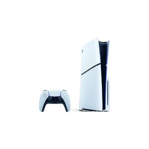 Sony Playstation 5 Slim, PlayStation 5, Sort, Hvid, 16384 MB, GDDR6, 448 GB/sek., AMD