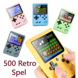 Generic Gameboy Håndholdt Indbygget 500 Retro Spil. Genopladelig Yellow