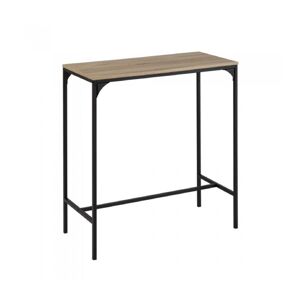 Unimasa Consola auxiliar moderna negra acero de 100x45x95 cm