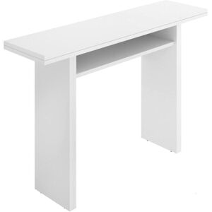 Dmora Consola extensible efecto madera blanco 120x66 cm