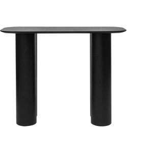 Miliboo Mesa consola de diseño de madera negra 100 cm FOLEEN