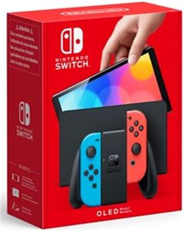 Nintendo 10007455 consola switch oled 7'' joy-con 64 gb azul y rojo neón