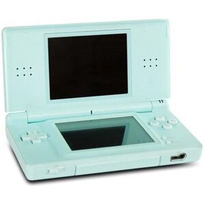 DS Lite   sis. peli   turkoosi   Nintendogs - Labrador & Friends (DE-versio)