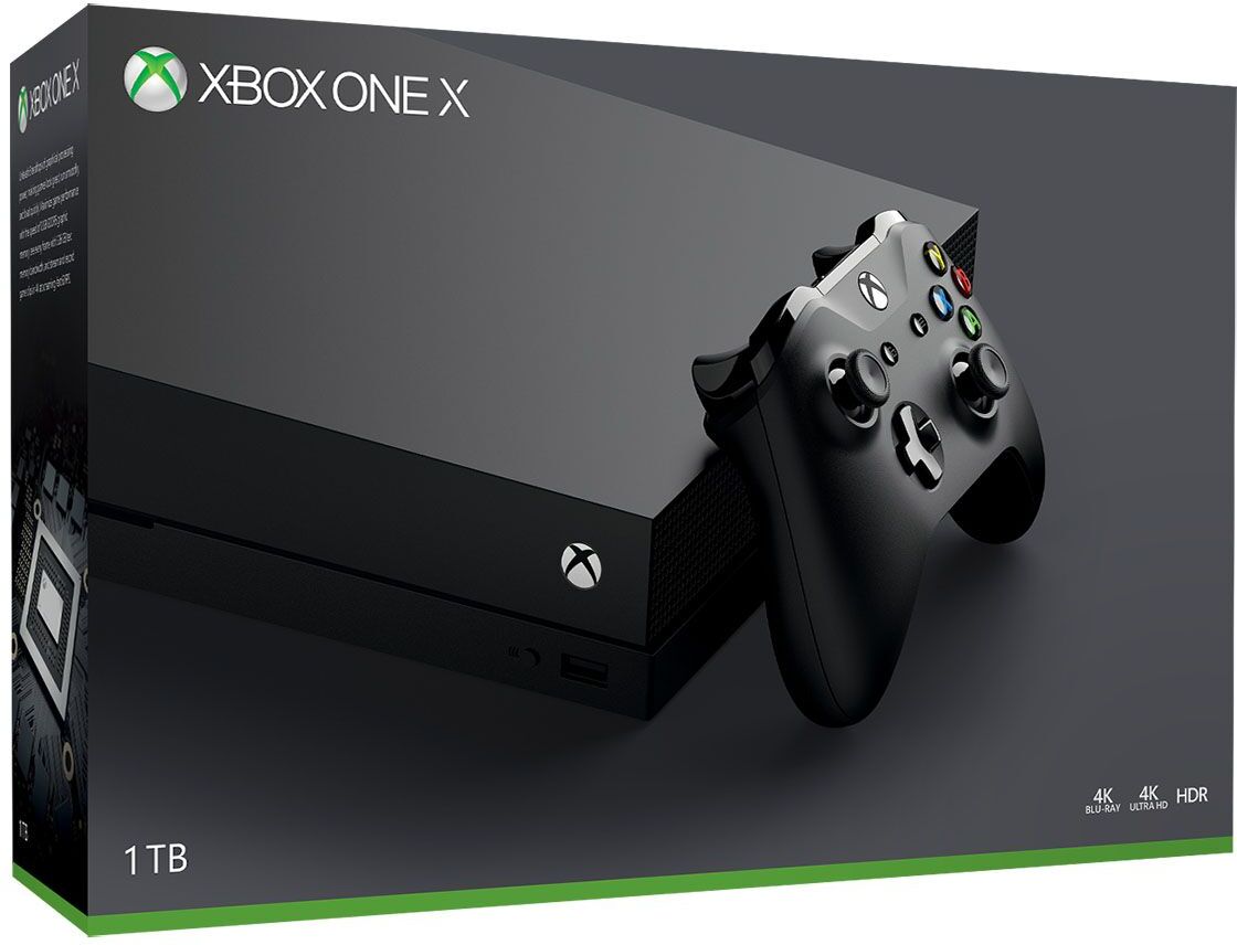 Microsoft Xbox One X 1 TB pelikonsoli musta (Käytetty)