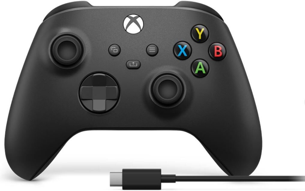 Microsoft Xbox Series Ohjain + USB-C Kaapeli Musta PC Xbox One ja Series