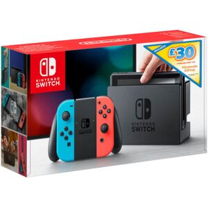 Nintendo Switch + 35? voucher eShop console de jeux portables 15,8 cm (6.2 ) 32 Go Écran tactile Wifi Noir, Bleu, Gris - Reconditionné