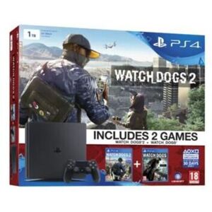 Sony Pack Console PS4 1 To Slim + Watch Dogs 2 + Watch Dog - Reconditionné - Publicité