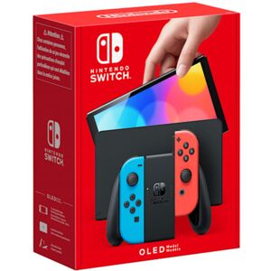 Nintendo Switch (OLED) Néon 64 Go - Console de jeux portables 17,8 cm (7 ) Écran tactile Wifi, Bleu, Rouge - Neuf