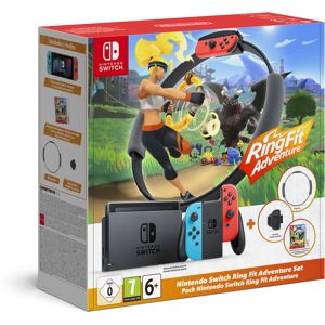 Nintendo Switch + Ring Fit Adventure - Console de jeux portables 15,8 cm (6.2 ) 32 Go Wifi, Noir, Bleu, Rouge - Neuf