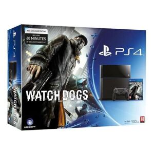 Sony Console PS4 500 Go Noire + Watch Dogs - Reconditionné