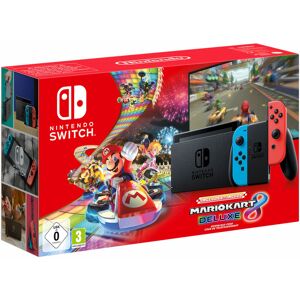 Nintendo Switch & Mario Kart 8 Deluxe - Console de jeux portables 15,8 cm (6.2 ) 32 Go Écran tactile Wifi, Noir, Bleu, Rouge - Reconditionné