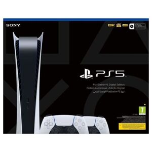 Sony Pack PS5 & Manette Dualsense Blanche - Console de jeux Playstation 5 (Digitale) - Neuf