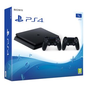 Sony PlayStation 4 Slim 1TB + 2 Dualshock 4 V2 1 To Wifi Noir - Reconditionné - Publicité