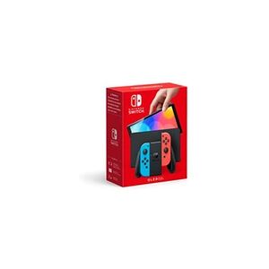 Nintendo Switch (modèle OLED) avec manettes Joy-Con bleu néon / rouge néon - Publicité