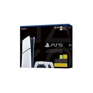 Sony Console PS5 Slim Edition Digitale + 2ème manette DualSense Blanc - Publicité