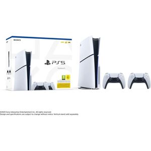 Sony Pack PS5 Slim & 2e Manette Dualsense Blanche - Console de jeux PlayStation 5 Slim 1 To (Standard) - Neuf