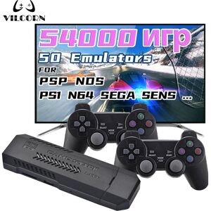 VILCORN Console de jeu vidéo TV HD, bâton de jeu 4K, 256 go, 54000 rétro, Portable, 50 émulateurs pour NDS, PSP, PS1, N64 - Publicité