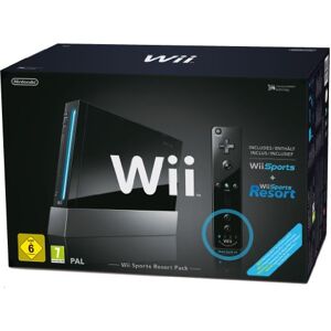 Nintendo Console Wii noire + Wii Sports + Wii Sports Resort + Télécommande Wii Plus noire - Publicité