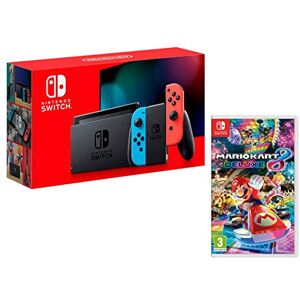 Nintendo Switch console Rouge Néon/Bleu Néon32Go + Mario Kart 8 Deluxe - Publicité