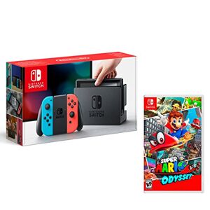 Nintendo Switch console Rouge/Bleu Néon 32Go + Super Mario Odyssey - Publicité