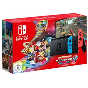 Nintendo Switch + Mario Kart 8 Deluxe Console de Jeux Portables Noir, Bleu, Rouge 15,8 cm (6.2") Écran Tactile 32 Go WiFi Switch + Mario Kart 8 Deluxe, Switch, Noir, Bleu, Rouge, - Publicité