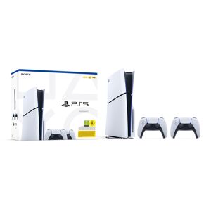 Sony Pack PS5 Slim & 2e Manette Dualsense Blanche - Console de jeux PlayStation 5 Slim 1 To (Standard) - Reconditionné - Publicité