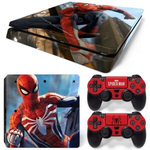 Autocollant Stickers Skin de Protection pour Console et Manette Sony Playstation PS4 Slim - Spiderman #2 - Publicité