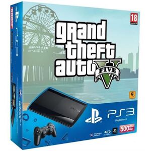 Playstation Pack PS3 500 Go Noire + Grand Theft Auto V (gta V) Noir - Publicité