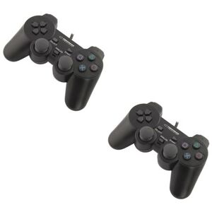 2 X Manette analogique pour Sony Playstation PS2 PS3 et PC - Straße Game ® Noir - Publicité