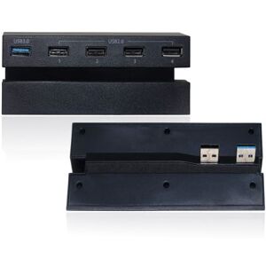 PS4 Slim USB Hub Adaptateur D'extension 5 Ports pour Sony Playstation PS4 - Noir NOIR - Publicité