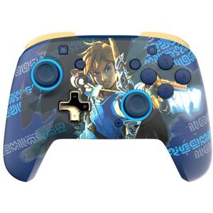 PDP FRANCE Manette sans fil Rematch Glow Link Hero pour Nintendo Switch et Nintendo Switch Modèle OLED Noir et Bleu Noir et Bleu - Publicité