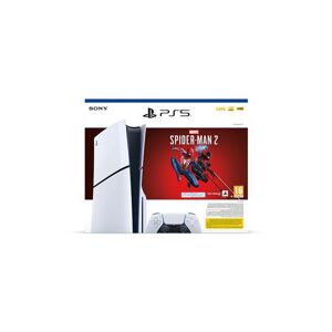 Console Sony PS5 Slim Edition Standard Blanc et Noir + Marvel's Spider-Man 2 Blanc et Noir - Publicité