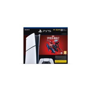 Console Sony PS5 Slim Edition digitale Blanc et Noir + Marvel's Spider-Man 2 Blanc et Noir - Publicité