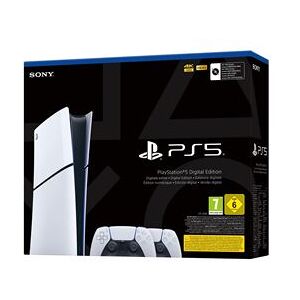 Console Sony PS5 Slim Edition Digitale + 2ème manette DualSense Blanc Blanc - Publicité