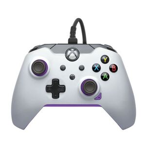 Manette filaire Pdp pour Xbox et PC Blanc et violet Blanc - Publicité