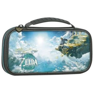 Pochette de transport Deluxe Officielle Nacon The Legend of Zelda: Tears of the Kingdom pour Nintendo Switch/Nintendo Switch Lite/Nintendo Switch Modèle OLED + Boîtier pour carte Micro SD Gris, Vert, Blanc, Jaune, Bleu, Beige, Noir, Mauve, Violet - Publicité