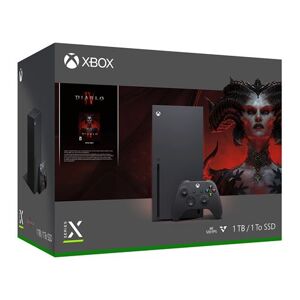 MICROSOFT FRANCE Pack console Xbox Series X noire + Diablo IV Noir - Publicité